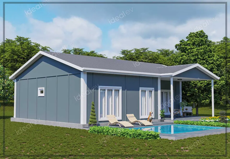 Montažna kuća Montažna kuća IMPT1001, 100 m², Idealmod