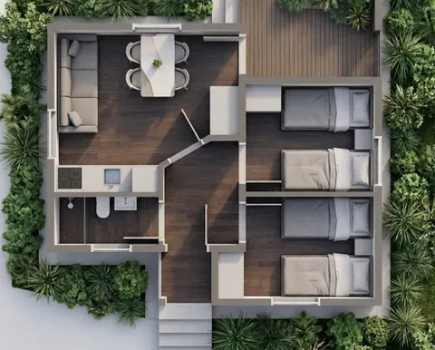 Montažna kuća Iva 44A, 44 m², Iva kuće