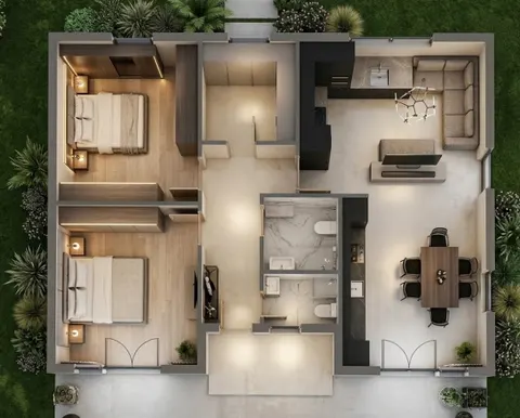 Osnova montažne kuće Iva 85, 85 m², Iva kuće