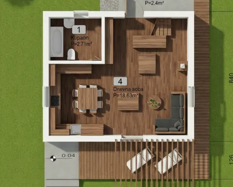 Montažna kuća A Frame 55, 55 m², Iva kuće