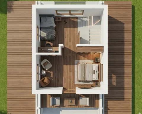 Montažna kuća A Frame 55, 55 m², Iva kuće