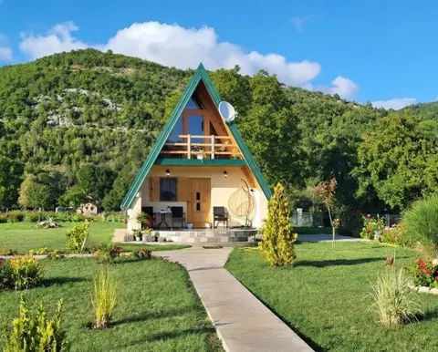 Osnova montažne kuće A Frame 55, 55 m², Iva kuće