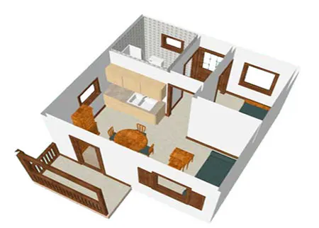 Montažna kuća Tip 27, 27 m², MK Jelamont