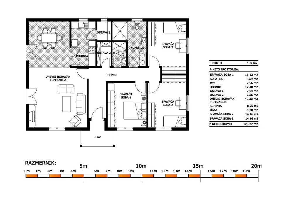 Montažna kuća K-MS-139, 139 m², Kaja MS