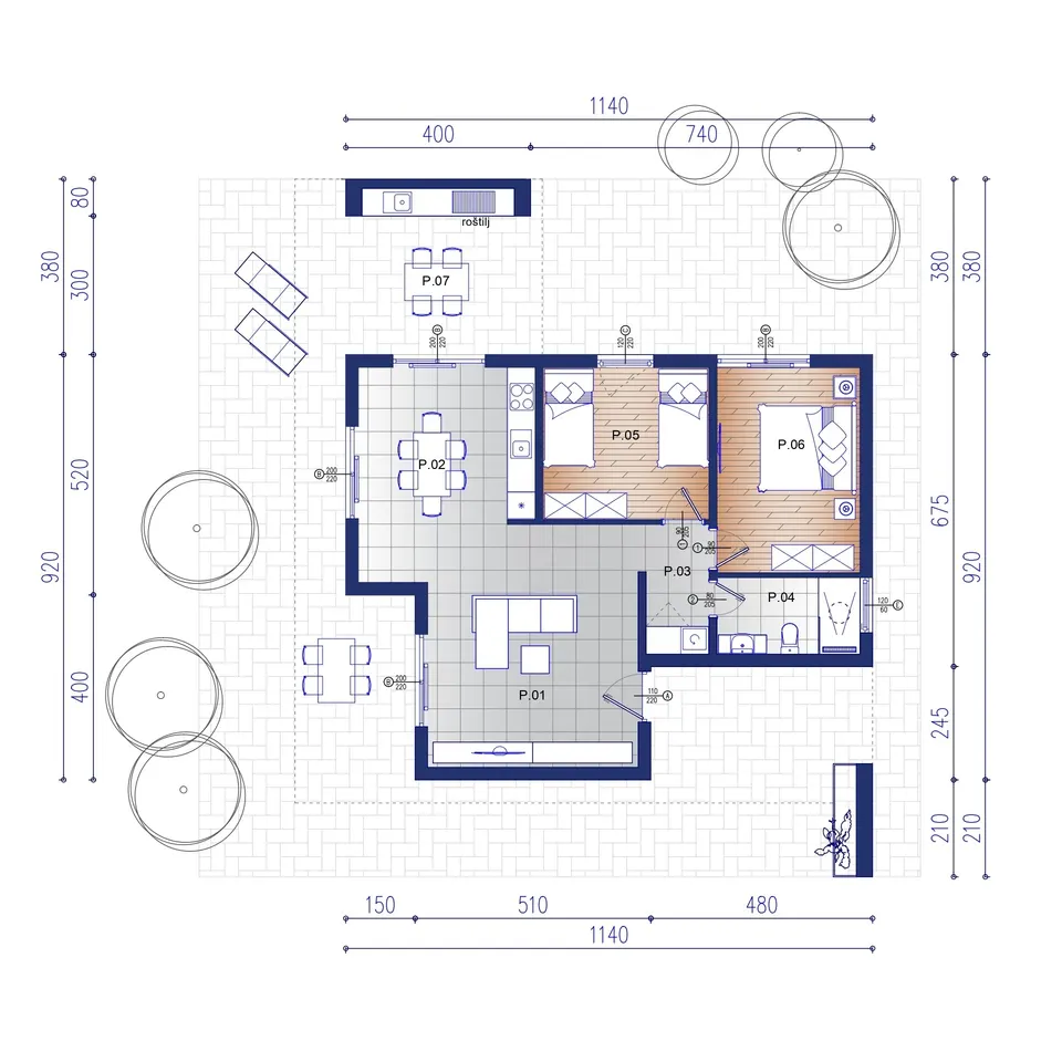 Montažna kuća K 70 Classic, 70 m², Kampa & Casa