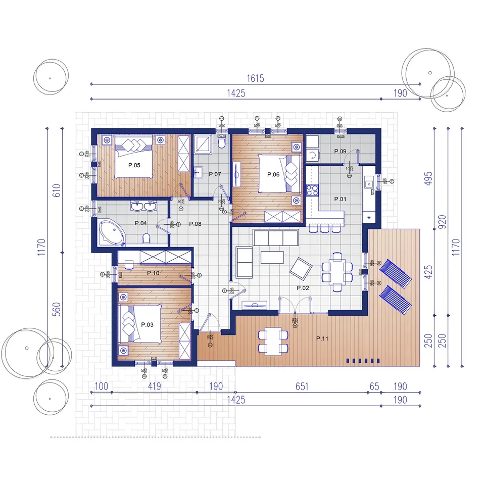 Montažna kuća KC 120, 120 m², Kampa & Casa