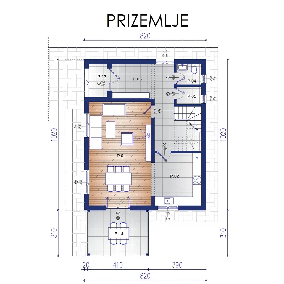 Montažna kuća KC 140, 140 m², Kampa & Casa