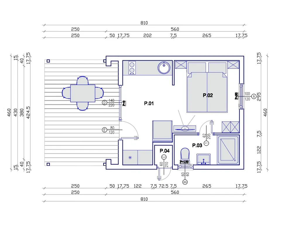 Montažna kuća TIP KC 23A, 23 m², Kampa & Casa