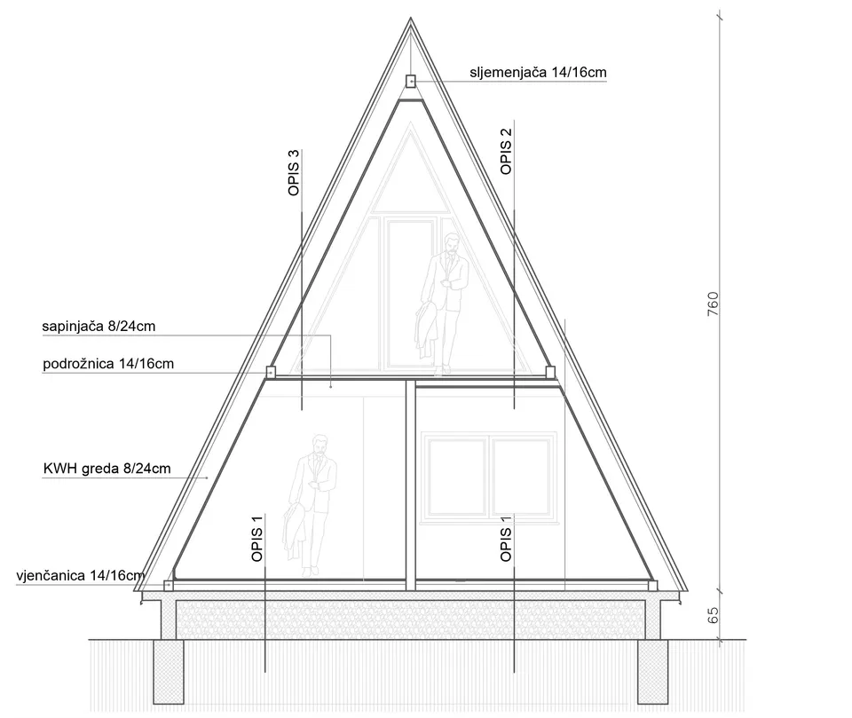 Montažna kuća TIP KC 30, 30 m², Kampa & Casa
