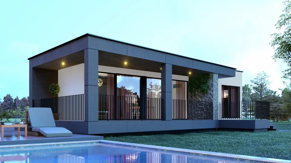 Montažna kuća TIP KC 42, 42 m², Kampa & Casa