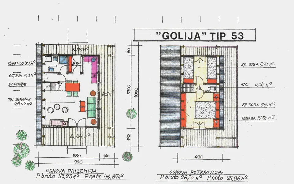 Montažna kuća Tip Golija 53, 80 m², Komi Houses