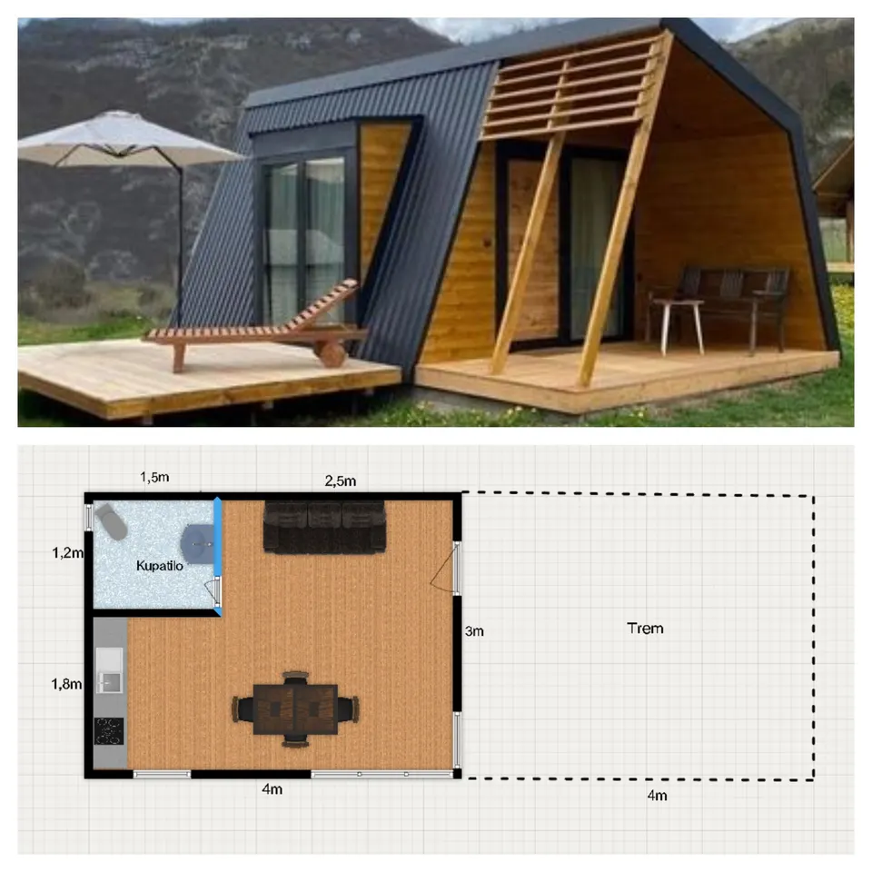 Montažna kuća Kuće A-frame, 25 m², Kuće Nenić