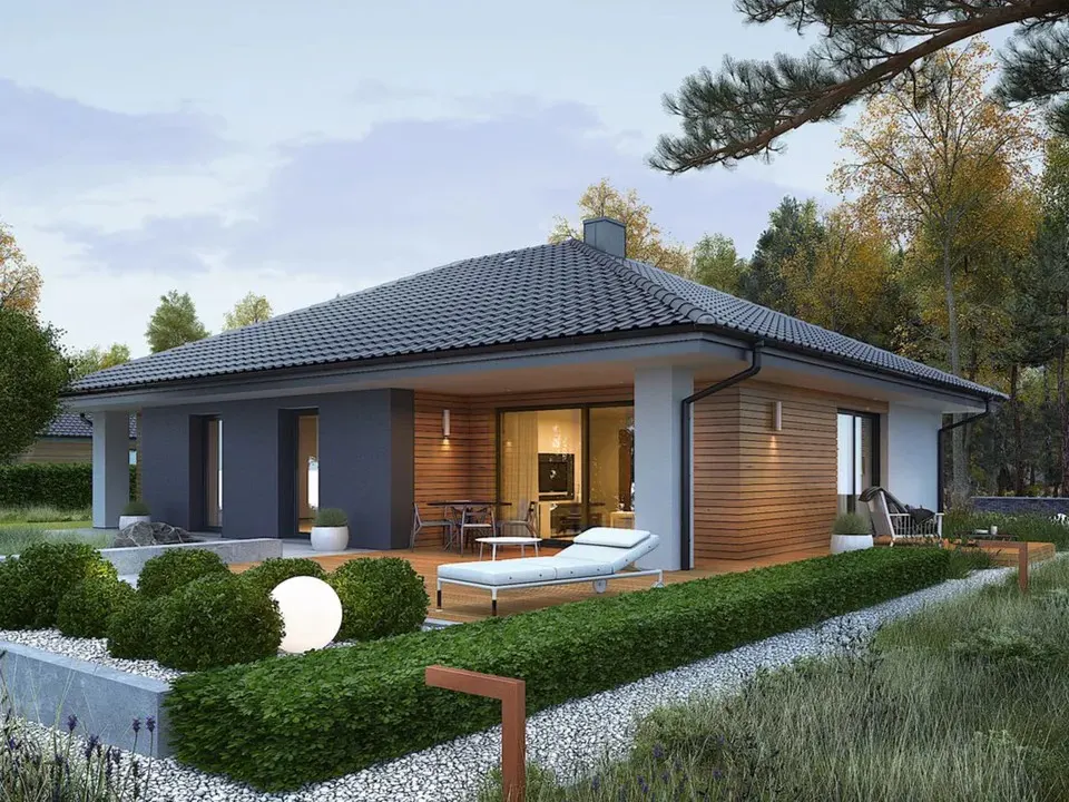Montažna kuća Model 51, 102 m², Kvadrat Line
