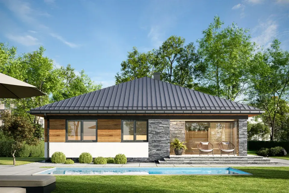 Montažna kuća Model 65, 151 m², Kvadrat Line