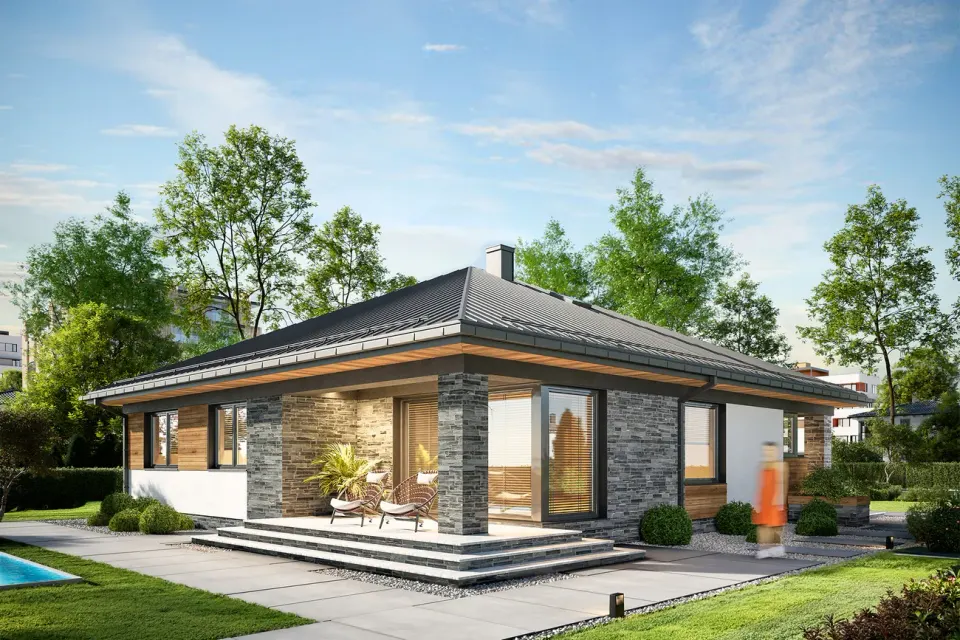 Montažna kuća Model 65, 151 m², Kvadrat Line