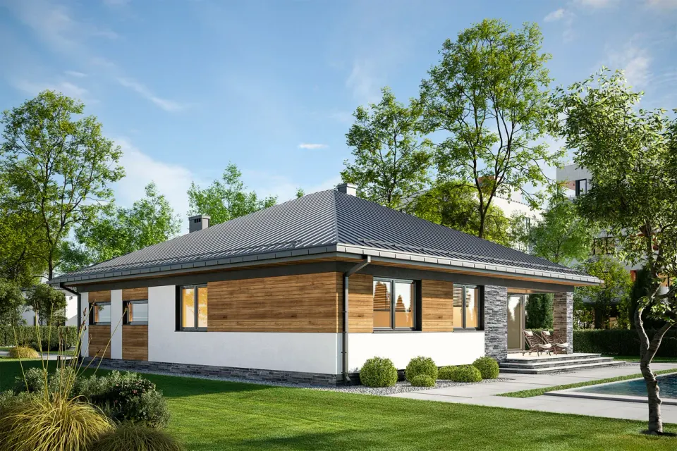 Montažna kuća Model 65, 151 m², Kvadrat Line