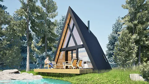 Montažna kuća A-FRAME serija, 35 m², LOGERA