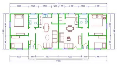 Montažna kuća Duplex I 62, 62 m², Luks M Kuće