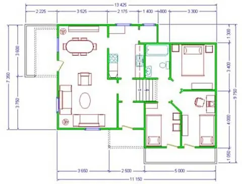 Montažna kuća Jana 90, 90 m², Luks M Kuće