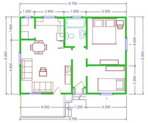 Montažna kuća Jovana 57, 57 m², Luks M Kuće