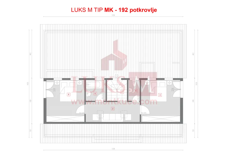 Montažna kuća MK-192, 192 m², Luks M Kuće