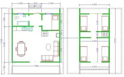 Montažna kuća Viktorija 64, 64 m², Luks M Kuće