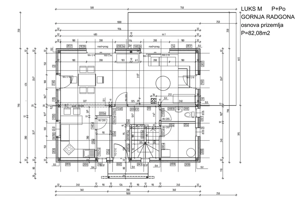 Osnova: Luks M Kuće Violeta 42, 42 m²