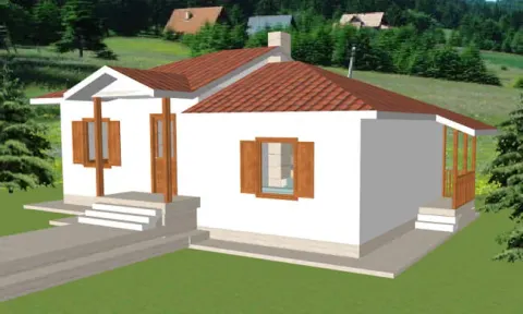 Montažna kuća Montažna kuća Afrodita, 68 m², Maker Ivanjica