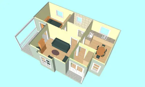 Montažna kuća Montažna kuća Andjela, 60 m², Maker Ivanjica