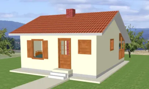 Montažna kuća Montažna kuća Andrea, 44 m², Maker Ivanjica