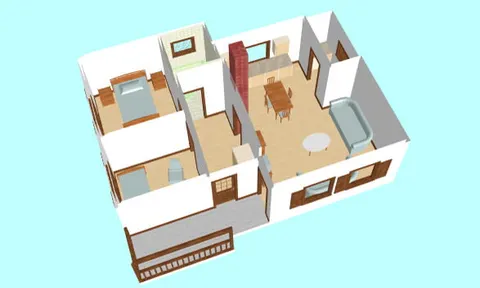 Montažna kuća Montažna kuća Atina, 66 m², Maker Ivanjica
