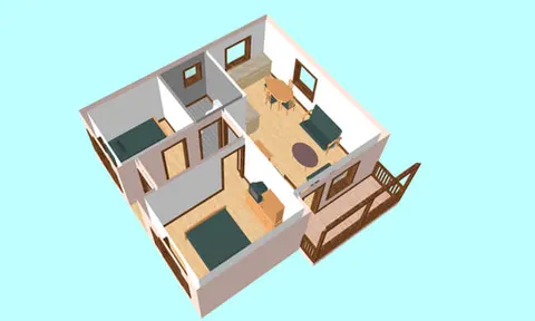 Montažna kuća Montažna kuća Ema, 52 m², Maker Ivanjica