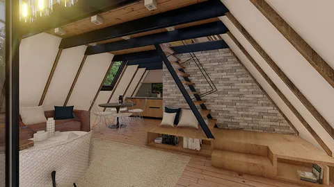 Montažna kuća A-Frame Economic, 43 m², Markus House