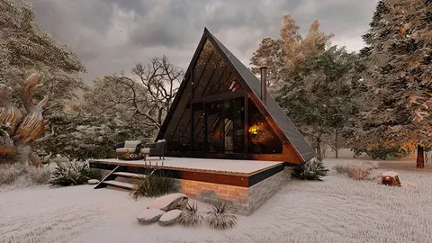 Montažna kuća A-Frame Economic, 43 m², Markus House