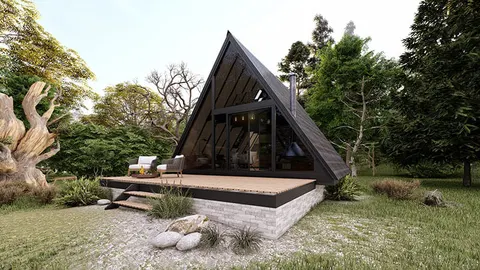Montažna kuća A-Frame Economic, 43 m², Markus House