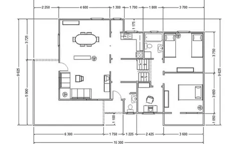 Osnova montažne kuće AX-110, 116 m², Markus House