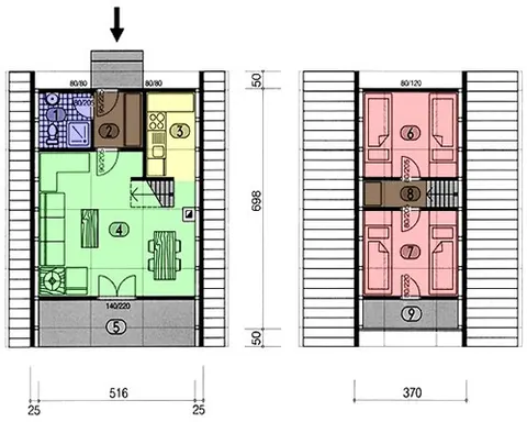 Montažna kuća Golija 40, 40 m², Master Ivanjica