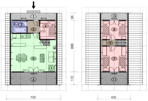 Montažna kuća Golija 64, 64 m², Master Ivanjica