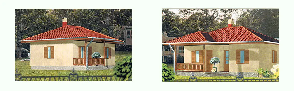 Montažna kuća Tip 57, 57 m², MK Rudak