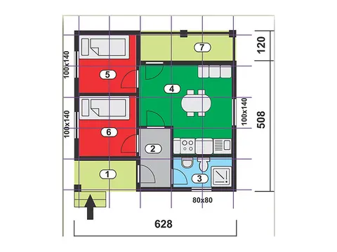Montažna kuća Tip 90, 90 m², MK Rudak