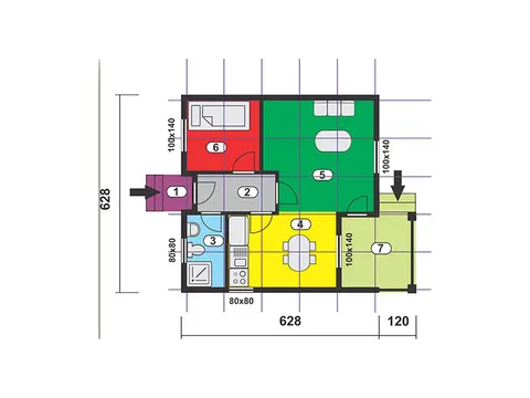 Montažna kuća Tip 90, 90 m², MK Rudak
