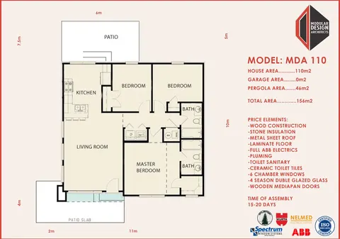 Montažna kuća MDA 110, 156 m², Modular Design Architects