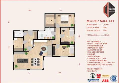 Montažna kuća MDA 141, 141 m², Modular Design Architects