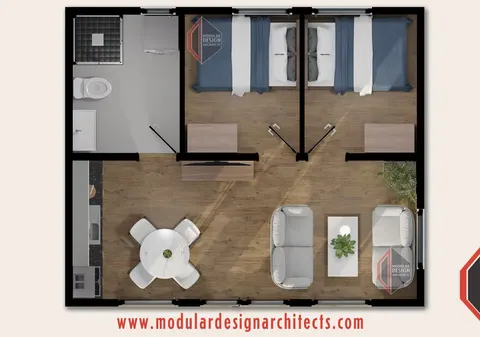 Montažna kuća MDA 44, 44 m², Modular Design Architects