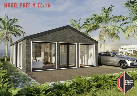 Montažna kuća MDA 76-16, 76 m², Modular Design Architects