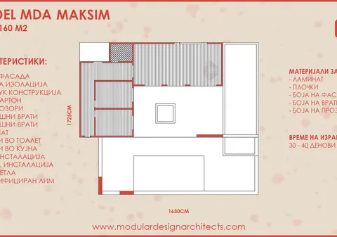 Montažna kuća MDA MAKSIM, 160 m², Modular Design Architects