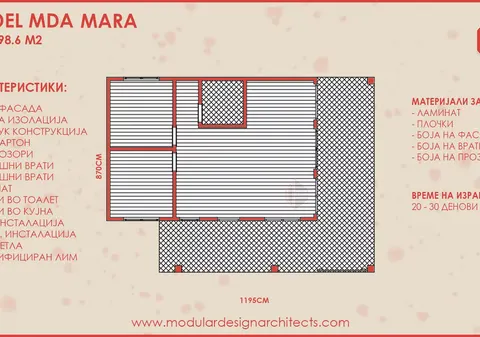 Montažna kuća MDA MARA, 99 m², Modular Design Architects