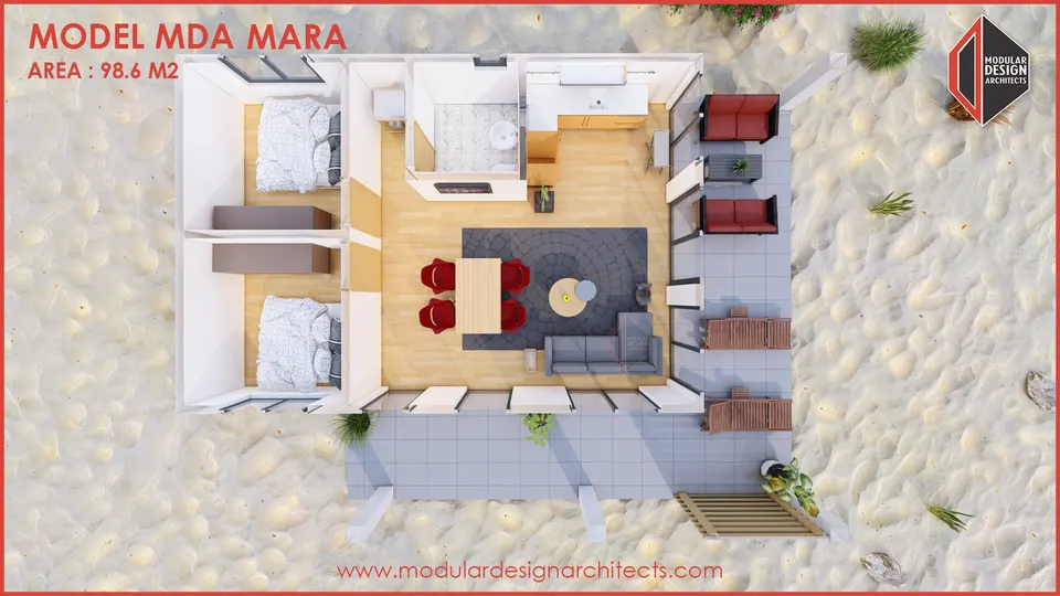 Montažna kuća MDA MARA, 99 m², Modular Design Architects
