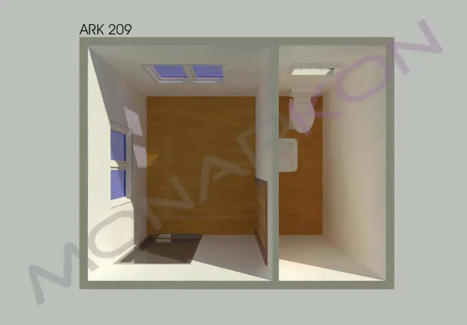Montažna kuća Stambeni kontejner ARK 605, 15 m², Monarkon