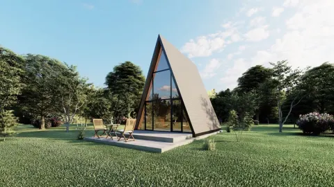 Montažna kuća A-Frame 01, 40 m², Montažne Box Kuće